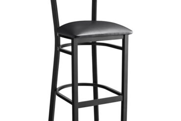 Must baaritool vinüül seljatoe ja istmega | Adexa GS6V6B