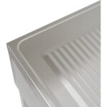 Kaubanduse valamu Roostevaba teras 1200x700x900mm 1 kauss vasakul Praktiline tagasein 50mm | Adexa DSE1270L - Image 4