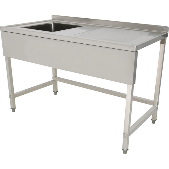 Kommertsiaalne kraanikauss Roostevaba teras 1400x700x900mm 1 kauss vasakul pritseserv 50mm | Adexa DSE1470L