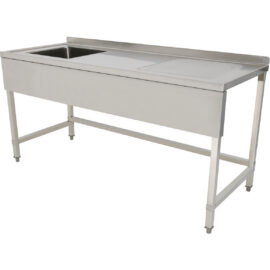 Kaupmeeste kraanikauss Roostevaba teras 1800x700x900mm 1 kauss vasakul Pritsmekaitse 50mm | Adexa DSE1870L