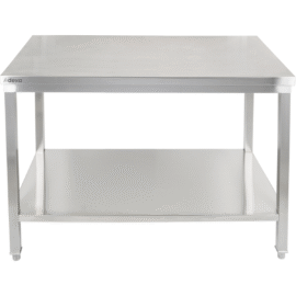 Premium töölaud alumise riiuliga 304 roostevaba teras Sobib välitingimustesse 1200x600x900mm | Adexa Elite ET260120