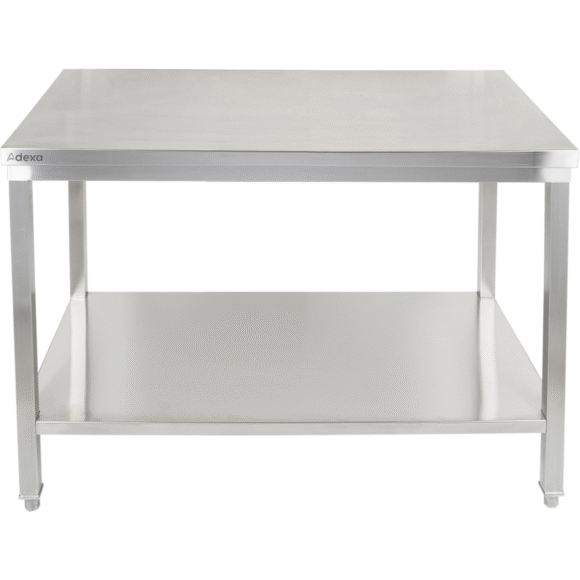 Premium töölaud alumise riiuliga 304 roostevaba teras Sobib välitingimustesse 1200x600x900mm | Adexa Elite ET260120