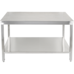 Premium töölaud alumise riiuliga 304 roostevaba teras Sobib õues kasutamiseks 1500x600x900mm | Adexa Elite ET260150