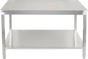 Premium töölaud alumise riiuliga 304 roostevaba teras Sobib õues kasutamiseks 1500x600x900mm | Adexa Elite ET260150