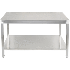 Premium töölaud alumise riiuliga 304 roostevaba teras Sobib välitingimustesse 1600x600x900mm | Adexa Elite ET260160