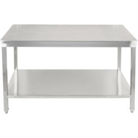 Premium töölauaga laud alumise riiuliga 304 roostevaba teras Sobib välitingimustesse 1800x600x900mm | Adexa Elite ET260180
