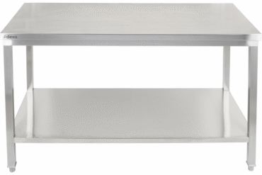 Premium töölaud alumise riiuliga 304 roostevaba teras Sobib välitingimustesse 1800x600x900mm | Adexa Elite ET260180