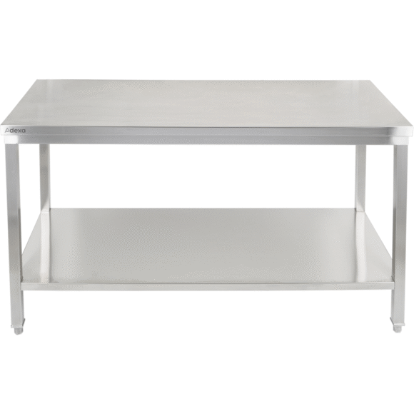 Premium töölaud alumise riiuliga 304 roostevaba teras Sobib välitingimustesse 2000x600x900mm | Adexa Elite ET260200
