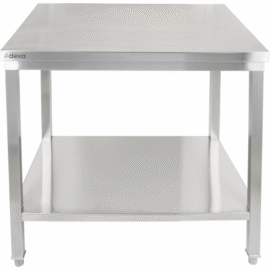 Premium töölaud alusriiuliga, 304 roostevaba teras, sobib õues kasutamiseks, 600x600x900 mm | Adexa Elite ET26060