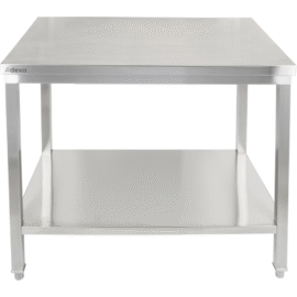 Premium töölaud alariiuliga 304 roostevaba teras Sobib kasutamiseks välitingimustes 800x600x900mm | Adexa Elite ET26080