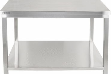 Töölaud Premium alumise riiuliga 304 roostevabast terasest Sobib õues kasutamiseks 1000x700x900mm | Adexa Elite ET270100