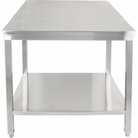 Premium-töölaua koos alumise riiuliga 304 roostevabast terasest Sobib välitingimustesse 600x700x900mm | Adexa Elite ET27060