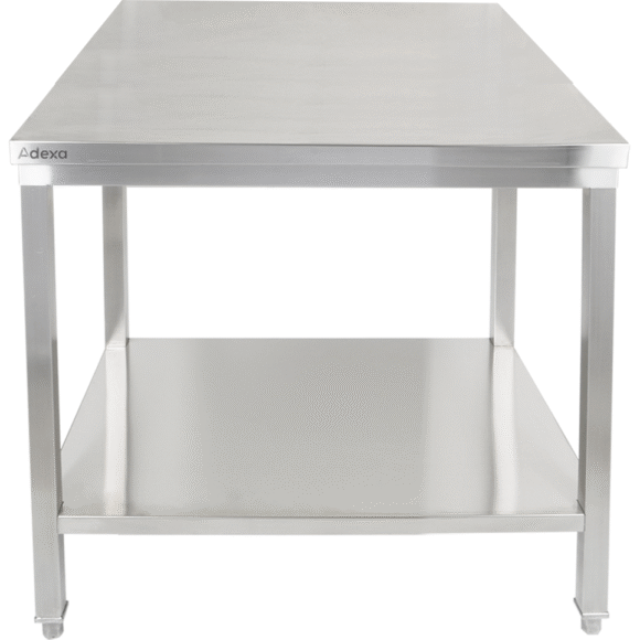 Premium-töölaua koos alumise riiuliga 304 roostevabast terasest Sobib välitingimustesse 600x700x900mm | Adexa Elite ET27060