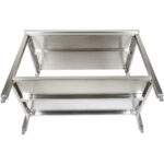 Premium töölaua koos alumise riiuliga 304 roostevaba teras Sobib välitingimustesse 1000x600x900mm | Adexa Elite ET260100 - Image 2