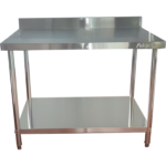 Kaubanduslik töölaua alumine riiul seinapaneel roostevaba teras ümarad jalad 600x800x900mm | Adexa QNH1162 - Image 3