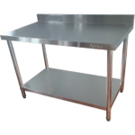 Kaubanduslik töölaua alumine riiul seinapaneel roostevaba teras ümarad jalad 600x800x900mm | Adexa QNH1162 - Image 4