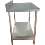 Kaubanduslik töölaua alumine riiul seinapaneel roostevaba teras ümarad jalad 600x800x900mm | Adexa QNH1162 - Image 5