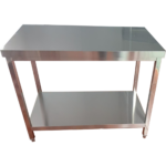 Kaubanduslik töölaud Alumine riiul Roostevaba teras Ruutjalad 1200x600x900mm | Adexa QNH1176 - Image 4