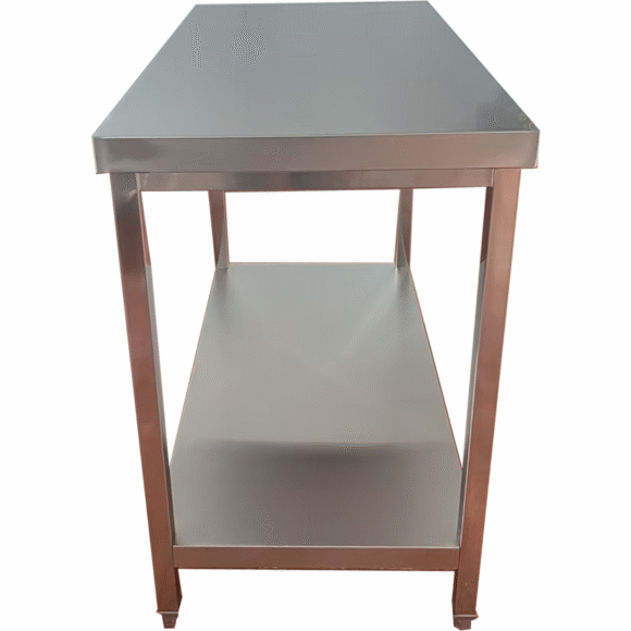 Äriline töölaua alariiul Roostevaba teras Ruudukujulised jalad 1800x700x900mm | Adexa QNH1192 - Image 5