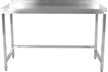 Töölaua pritsmekaitsega Roostevaba teras Alumise riiulita 1800x600x900 mm | Adexa SWTB60180B