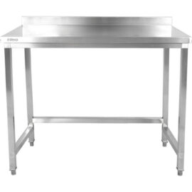 Töölaud pritsmekaitsega Roostevaba teras Alumine riiul puudub 1200x700x900mm | Adexa SWTB70120B