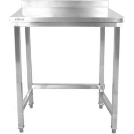 Töölaud Seljatoega Roostevaba teras Pole alumist riiulit 800x700x900mm | Adexa SWTB7080B