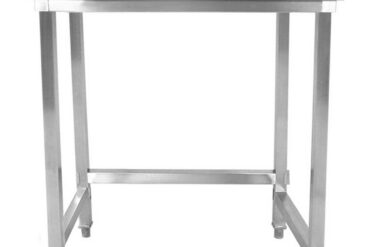 Töölaud Seljatoega Roostevaba teras Pole alumist riiulit 800x700x900mm | Adexa SWTB7080B