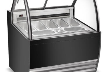 Professionaalne Gelato ja Jäätise Serveerimislett 7 anumat Kumer esiosa Must | Adexa DW7RB