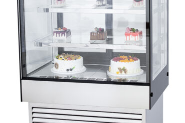 Vitriinkülmik Sirge esikülg 2 riiulit 900x700x1200mm Roostevaba teras & Must | Adexa HL900B2