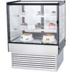 Vitriinkülmik Sirge esikülg 2 riiulit 900x700x1200mm Roostevaba teras & Must | Adexa HL900B2