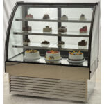 Demo ekspositsiooni külmik kaardus esiküljega 290 liitrit 3 riiulit Must ja roostevaba teras | Adexa HL900S3 - Image 3