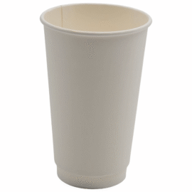 500 tk Komposteeritavad Kohvitopsid Ühekordsed 16oz/437ml Valge | Adexa PCDW16W
