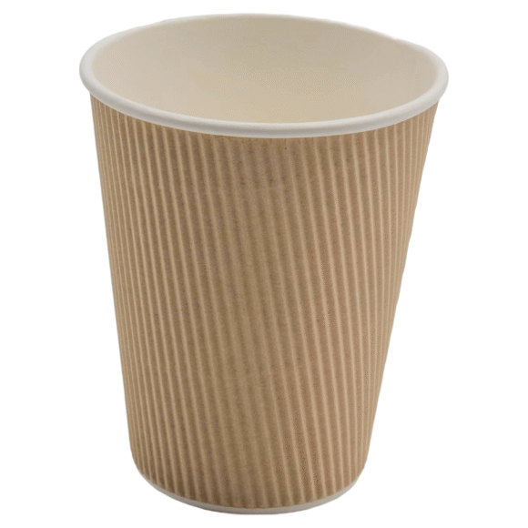 500 tk Komposteeritavad Kohvitopsid Ühekordne sein 12oz/355ml Pruun | Adexa PCRW12K