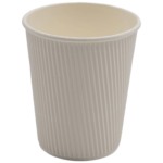 500 tk Kompostitavad Kohvitopsid Ühekordsed seinad 8oz/237ml Valged | Adexa PCRW8W