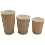 500 tk Komposteeritavad Kohvitopsid Ühekordne sein 12oz/355ml Pruun | Adexa PCRW12K - Image 2