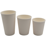 500 tk Kompostitavad Kohvitopsid Ühekordsed seinad 8oz/237ml Valged | Adexa PCRW8W - Image 2