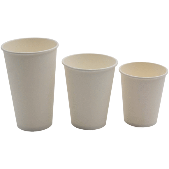 1000 tk komposteeritavad kohvitopsid, ühekihilised, 12oz/355ml, valged | Adexa PCSW12W - Image 2