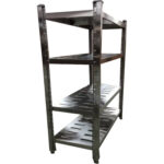 Roostevabast terasest riiulid 4 reguleeritava auguga riiulit | Adexa QHSSAP1805 - Image 6