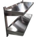 Roostevabast terasest seinale kinnitatav riiul, 2-astmeline, reguleeritav | Adexa QHWSA21830