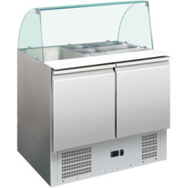 Saladikülmik klaasist pealispinnaga 900x700x1350mm 2 ust | Adexa THS900CG
