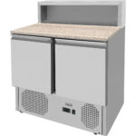 Pitsa ettevalmistuslaud 2 ust Roostevaba teras Pitsapealne 5xGN1/6 Sügavus 700mm | Adexa THPS900