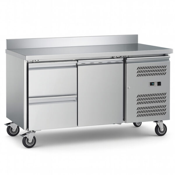 Kaupanduslik jahutatud lett pritsmekaitsega 1 uks 2 sahtlit Sügavus 700mm | Adexa 2DRG22V