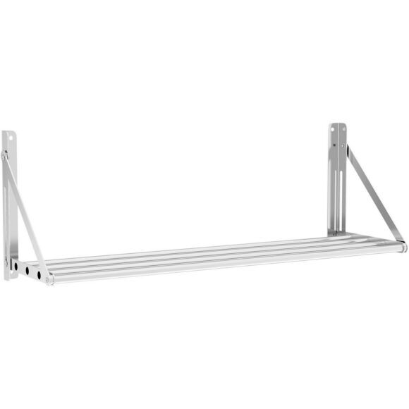 Torustikuga stiilis kokkupandav seinariiul roostevaba teras 800x300x270mm | Adexa 331002