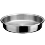 Serveerimis- ja soojenduspott klaaskaanega & roostevabast terasest sisuga Kolmekihiline haamerdatud pind ⌀320x120mm Punane | Adexa E0912001 - Image 2