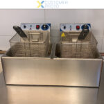 Kahekordne kaubanduslik friikartulikeetja 12 + 12 liitrit 3 kW lauapealne | Adexa WH162A - Image 3