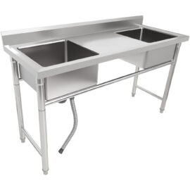 Valamu roostevaba teras 1570x600x900mm 2 kaussi pritsmekaitsega | Adexa YDRST60160X2M