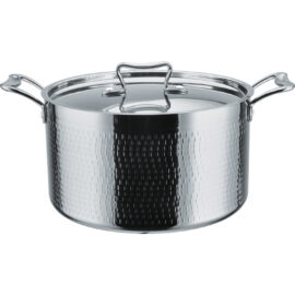 Vasardatud hautamispott kaanega, kolmekihiline 280x160mm 9,8 liitrit hõbedane | Adexa C0310011S