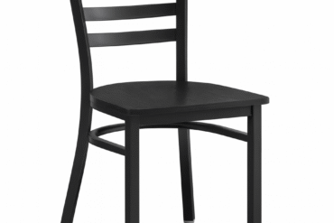 Must terasest tool musta vinüülpolstriga istme ja musta seljatoega | Adexa GS694BSBB