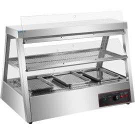 Kuumutatud vitriin 2 tasandit Avaneb tagant ja eest 1100x655x740mm Letipealne | Adexa HW2X3