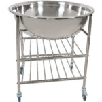 Roostevabast terasest segamiskausi käruga koos kausi ja 2 riiuliga 622x457x838mm | Adexa MBXS002 - Image 2